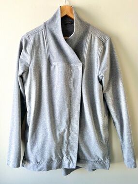 Lululemon Belle Wrap Asymmetrical Jacket Size 10 Heathered Grey -Athleisure
